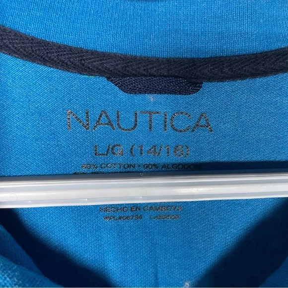 Nautica Kids Blue Polo Size Large - Picture 4 of 5